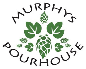 Logo shows text for Murphys Pourhouse and green drawing of hops